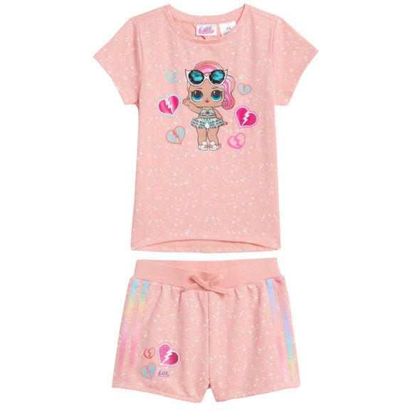 NEW Pink LOL Surprise 2-Piece Short Set, Size 4 - Picture 1 of 16